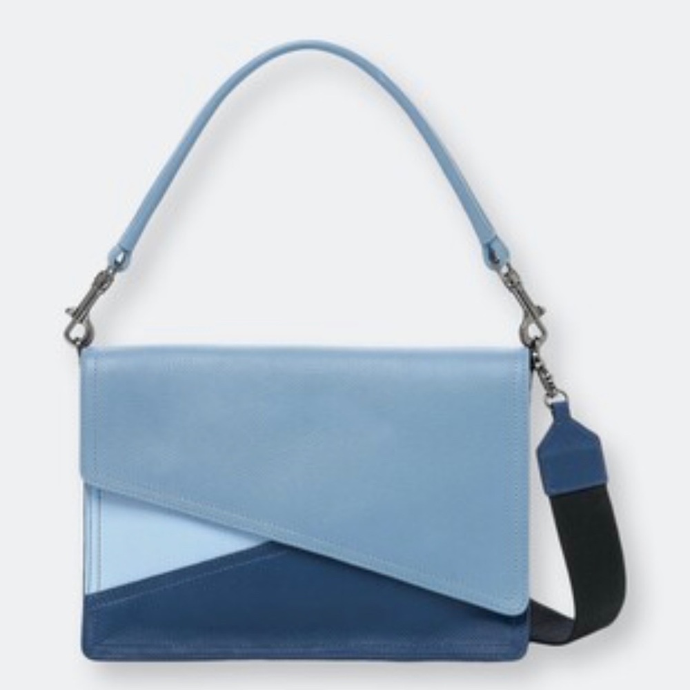 Botkier Blue Colorblock Crosstown Leather Purse